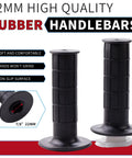 22mm high-quality rubber handlebars shown with textured non-slip grip and 7/8 inch size label
