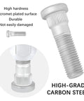 Close-up of Wheel Studs And Lug Nuts Set M12x1.25 For Subaru Outback Legacy Forester, showcasing dacromet plated surface.
