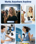 Must-Have On The Go Personal Portable Fan With 5000mAh Battery, 6 Speeds used during concert, makeup, working, and travel.
