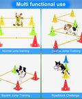 Dog Agility Hurdle And Cone Set Adjustable Obstacle Course For Backyard Training And Exercise For Dogs Of All Sizes Pro Grade