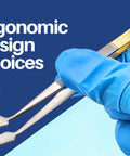 Tissue Membrane Holding Tweezers With Flat Tip Stainless Steel Forceps For Pro Grade Microsurgical Dental Medical And Laboratory Precision Handling Delicate Membranes in gloved hand