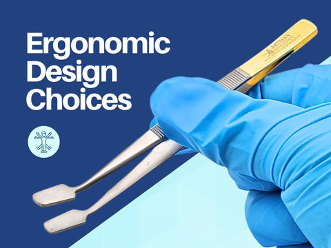 Tissue Membrane Holding Tweezers With Flat Tip Stainless Steel Forceps For Pro Grade Microsurgical Dental Medical And Laboratory Precision Handling Delicate Membranes in gloved hand