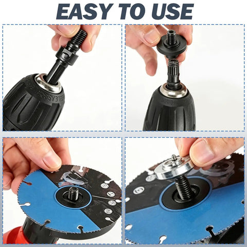 Pro Grade 15 Piece Drill To Grinder Converter Kit For Polishing Metal Cutting Tile Slicing And Rust Removal From Any Drill setup