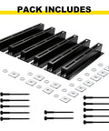 Rugged Overhead Garage Storage Rack Set 6 Pack 17 Inch Adjustable Tote Racks For 27 Gallon Totes Ceiling Mount Hanging Bin Rails To Free