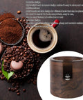 Heavy Duty Wooden Knock Box And Espresso Tamper Station Delivers Smooth Operator Vibes Straight To Your Kitchen Counter showing polished walnut design.