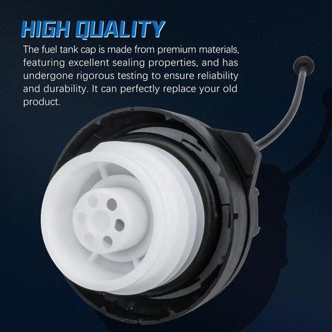 Close-up view of Gas Cap Replacement For Honda Accord Civic CRV HRV Pilot Insight Odyssey Crosstour Fit And Acura ILX MDX RDX RL TL TSX 2006 To 2020 Universal Fit Leak Proof Dirt Resistant No Fuss Install Easy Install No Hassle showing sealing properties