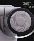 Close-up of 360-degree spinner wheel on All Aluminum Carry On Luggage With TSA Locks Hard Shell Spinner Suitcase