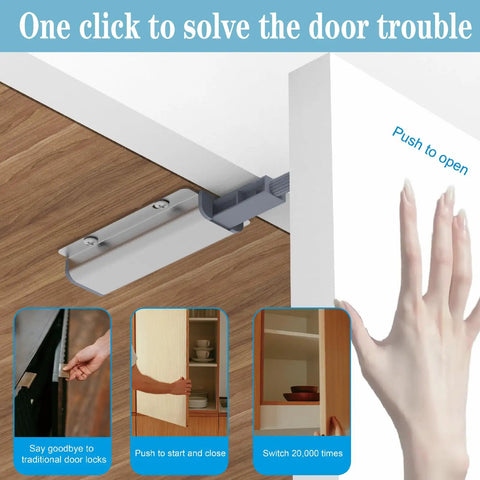 Sturdy Magnetic Push To Open Latch Brings Handle Free Cabinet Hardware With A Darn Slick Touch Release Designed For Kitchen Drawers Closets And Wardrobes Totally Bulletproof Two Pack Kit