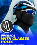 Cooling Balaclava Face Mask With Glasses Holes for Men And Women Stay Cool Summer Ice Silk Fabric for biking in helmet