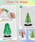 24 Pcs Growing Crystal Tree STEM Kit With Cards For Kids Fun Hands On Science Experiment Party Favors Classroom Prizes And Goodie Bags Gift Exchange For Boys And Girls build-and-grow steps
