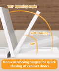 Works Like A Dream Self Closing Concealed Cabinet Hinges For Face Frame Doors 1 3 8 Inch Standard Overlay showing 105° and 60° opening angles.