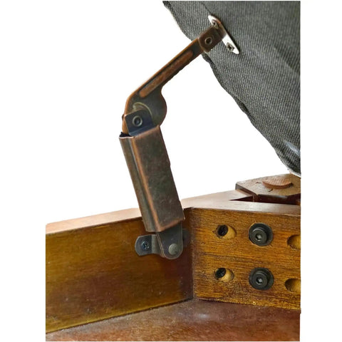 Self Balancing Lid Support Hinges Left And Right Dark Bronze Tone With Screws for Sofa Box Cabinet Toy Box and Shoe Bench