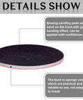 Six Piece Bowling Ball Sanding Pads Kit With 5 Inch Pads In Grit P500 P1000 P2000 highlighting sanding and sponge sides.