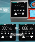 Digital Soldering Station With Rapid Heat Up, 120W 110V Universal Power, auto sleep mode and temp switch display