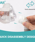 Replacement Swivel Elbow Connector For CPAP Hoses Fits F20 F30 Style Machines Quiet Vent Diffuser Keeps Sleep Peaceful Durable Elbow Adapter For Smooth Airflow No Fuss Install Replace Every 3 Months ItAll Supplies, quick-disassembly CPAP elbow connector