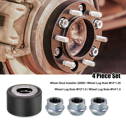 Wheel Stud Installer Tool For Automotive And Light Duty Trucks, Replaces Most Wheel Studs, Fits 12x1.25, 12x1.5, 14x1.5 Lug Nuts