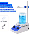 Magnetic Stirrer Hot Plate Mixer With Thermometer And 2000 RPM Stirring, Heats Up To 520 Fahrenheit Fast, Includes Stir Bar And Support Stand For Easy Lab Setups with 1-inch stir bar