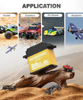 Beefy 24Kg Digital High Torque Programmable Metal Gear Steering Servo with applications for trucks, crawlers, on-roads, and airplanes