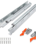 Undermount Drawer Slides With Self Soft Close For Concealed Kitchen Drawers, 15 Inch 381 mm, 75 Lb Capacity, Fits Half Inch To Five Eighths Inch