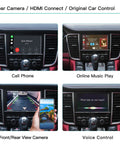 Wireless CarPlay Module for Porsche PCM3.1 Cayenne Macan 911 Panamera Bosxter Android Auto Car Accessory with Plug and Play Setup shown in car dashboard