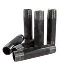 Malleable Black Pipe And Fittings Kit For Do It Yourself Projects, 60 Piece Set With 1 Inch Threaded Nipples And Varied Lengths shown
