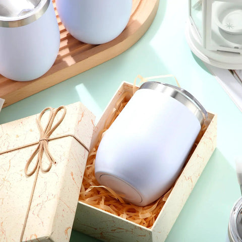 Snag This Solid Bulk Set Of Thirty 12 Ounce Double Wall Insulated Stainless Steel Tumblers With Lids And Straws Plus Cleaning Brushes For Weddings Parties And Favors in a gift box.