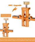 Cabinet Door Mounting Jig With Upgraded Dual Hole Locator, Aluminum Alloy Alignment Tool For Frameless Or Framed Cabinets.