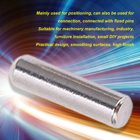 Stainless steel dowel pin with colorful background, part of Dowel Pin Kit Stainless Steel Heavy Duty Locating Pins For Machinery And DIY Projects, High Hardness, Corrosion Resistant, 100 Pcs 2.5x10mm, Precision Alignment Tools.