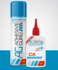 Adhesive Guru CA Glue with Activator: two items, a 1.7 oz activator spray can and a 50 g CA glue bottle