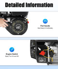 Beast 212cc Gas Engine With 7.5HP 3600 RPM OHV Air Cooled Pull Start Powerhouse pull handle and engine switch