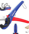 Versatile PEX And Hose Cutter With 1/8 To 1-5/8 Inch Cutting Capacity, 30 And 45 Degree Angles For PPR PE PP