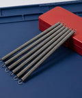 6 Piece Stainless Steel Extension Springs With Double Hook Ends Heavy Duty Return Springs For Industrial Hardware Replacement Garage Door Closer System Built Tough Hella Durable Pro Workhorse on red box.