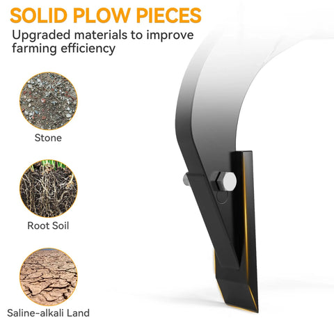Close-up of the Beast Hitch Mounted Ripper And Subsoiler blade with solid plow pieces for diverse soil types including stone and root soil.
