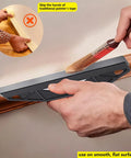 Using 12 Inch Paint Edger and Guard Stainless Steel Straight Edge Tool for Walls and Ceilings along baseboard, no tape needed