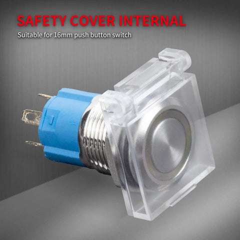 16mm Push Button Cap Cover Guard Dustproof Protector Kid Safe For 16mm Push Button Switches Fits Computers Lights Pads 2 Pack