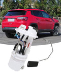Fuel Pump Module Assembly Replacement Fits Jeep Compass 2017 2018 2019 2020 2021 2.4L And Jeep Renegade displayed with red Jeep.