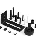 Sliding Barn Door Floor Guide Kit With Adjustable Wall Mount Stay Roller Non Scratch Rollers Flush Bottom 8 Setup Options Black