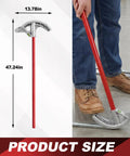 1 Inch Aluminum EMT Conduit Bender With Foot Pedal And Degree Marks Heavy Duty Manual Pipe Bending Tool For IMC Rigid Tubing shown with product dimensions.