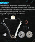 Workhorse Timing Chain Kit With Heavy Duty Sprocket Gears includes timing chain, tensioner, guide rails for L4 1.4L 1.6L engines.