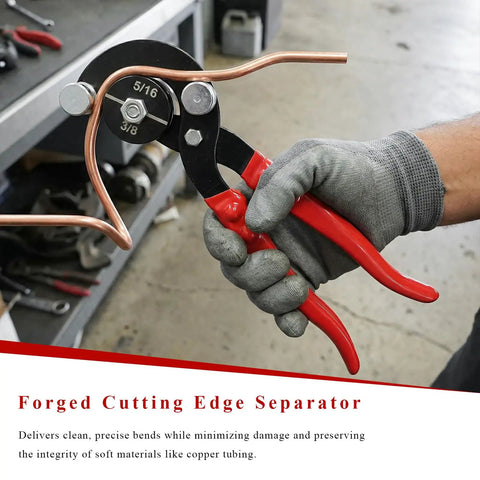 Fkewp Pro 4 In One Tube Bending Pliers With Adapters For 3/16 1/4 5/16 3/8 Copper Brake Lines, cutting copper tubing with precision.