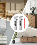 Drawer Front Installation Clamps For Cabinets Face Frame Clamps Easy Labor Saving And Efficient Cabinet Hardware Kit With Right Angle Clamps Bow Clamps Pencil And Tape Measure Included, featuring diverse wooden cabinet styles in home settings.