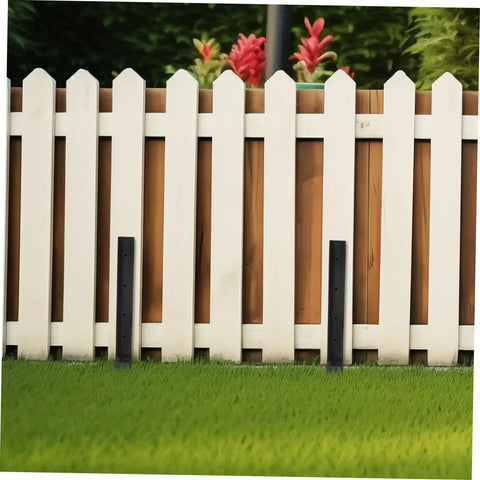Installed Heavy Duty Fence Post Repair Kit 2 Pack Thickened Metal Fence Anchors for Metal and Wood Posts Weather Resistant Ground Spike