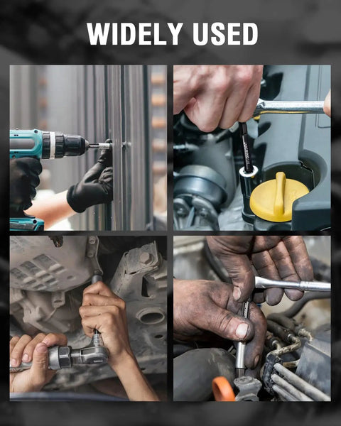 Impact Socket Adapter Set For Drill And Impact Wrench, Drive Sizes Quarter, Three Eighths, Half Drive in automotive repair use