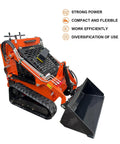 Compact Track Loader With 43.8 Inch Bucket, Stand On Skid Steer, 23HP Hydraulic Drive, 840 Lb Lift, 3600 RPM, Rugged Mini Skid Steer