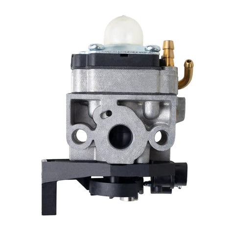 Beefed-Up GX25 GX35 Carburetor Kit For Honda FG100 FG110 HHT25S HHT35S front view with primer bulb and brass connector
