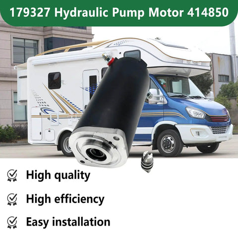 Replacement Hydraulic Pump Motor For Unidirectional RV Leveling Power Units With Manual Drive And Sealed Collar Coupling
