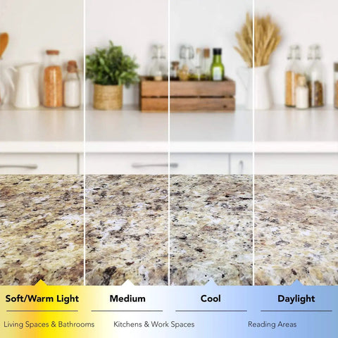 Lighting effects on Marble Look Vinyl Countertop Cover Peel And Stick Self Adhesive Laminate for Kitchen 36 Inch by 216 Inch