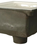 ARC Floor Sink Drain 12 By 12 Inch 6 Inch Sump Depth 3 Inch No Hub Connection White Sanitary Floor Drain