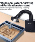 DC Brushless Solder Fume Extractor With Strong Suction, low noise, purifying smoke from laser engraver, metal casing