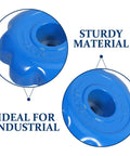 Gas Cylinder Valve Handles Set Of 4 Anti Slip Aluminum Alloy Hexagonal Industrial Hand Wheels, blue durable design closeup